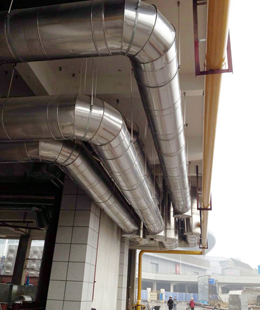 武漢國(guó)博項(xiàng)目不銹鋼煙囪安裝